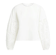 Blouse with embroideried sleeves