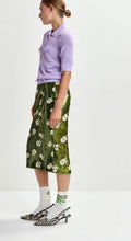 Green sequins skirt