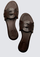 Big ring sandal dark brown